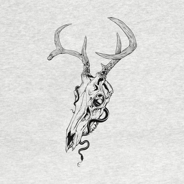 deer skull by Yaroslav Tkach